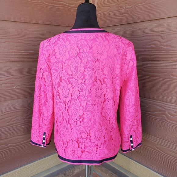 NWT RSVP by Talbots Flower-Filled Corded Lace Jacket Size 10 - Picture 5 of 16